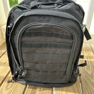 Black Tactical Backpack for Men - Durable Everyday Carry